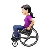 Woman in Manual Wheelchair: Light Skin Tone on Apple iOS 15.4