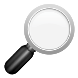 Magnifying Glass Tilted Right on Apple iOS 9.1