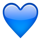 Blue Heart on Apple iOS 9.3