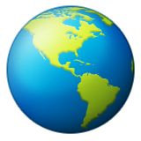 Globe Showing Americas on Apple iOS 9.3