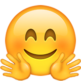 Smiling Face with Open Hands on Apple iOS 9.3