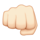 Oncoming Fist: Light Skin Tone on Apple iOS 8.3