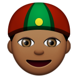 Person with Skullcap: Medium-Dark Skin Tone on Apple iOS 8.3