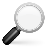 Magnifying Glass Tilted Right on Apple iOS 8.3