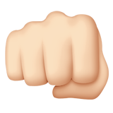 Oncoming Fist: Light Skin Tone on Apple iOS 10.0
