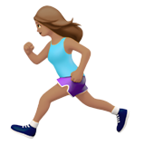 Woman Running: Medium Skin Tone on Apple iOS 10.0