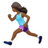Woman Running: Medium-Dark Skin Tone on Apple iOS 10.0