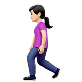 Woman Walking: Light Skin Tone on Apple iOS 10.0