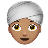 Woman Wearing Turban: Medium Skin Tone on Apple iOS 10.0