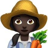 Woman Farmer: Dark Skin Tone on Apple iOS 10.2