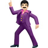 Man Dancing: Light Skin Tone on Apple iOS 10.2