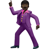 Man Dancing: Dark Skin Tone on Apple iOS 10.2