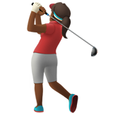 Woman Golfing: Medium-Dark Skin Tone on Apple iOS 10.2