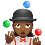 Woman Juggling: Medium-Dark Skin Tone on Apple iOS 10.2