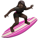 Woman Surfing: Dark Skin Tone on Apple iOS 10.2