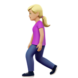 Woman Walking: Medium-Light Skin Tone on Apple iOS 10.2