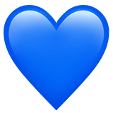 Blue Heart on Apple iOS 10.3