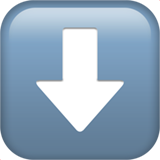 Down Arrow on Apple iOS 10.3