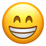 Beaming Face with Smiling Eyes on Apple iOS 10.3