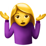 Person Shrugging on Apple iOS 10.3