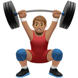 Person Lifting Weights: Medium Skin Tone on Apple iOS 10.3