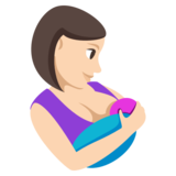 Breast-Feeding: Light Skin Tone on JoyPixels 3.1
