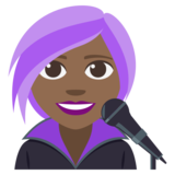 Woman Singer: Medium-Dark Skin Tone on JoyPixels 3.1