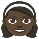 Girl: Dark Skin Tone on JoyPixels 3.1