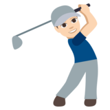 Person Golfing: Light Skin Tone on JoyPixels 3.1
