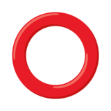 Hollow Red Circle on JoyPixels 3.1