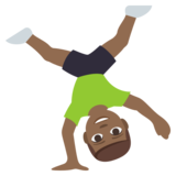 Man Cartwheeling: Medium-Dark Skin Tone on JoyPixels 3.1