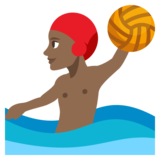 Man Playing Water Polo: Medium-Dark Skin Tone on JoyPixels 3.1