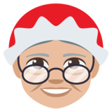 Mrs. Claus: Medium-Light Skin Tone on JoyPixels 3.1