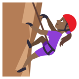 Person Climbing: Medium-Dark Skin Tone on JoyPixels 3.1