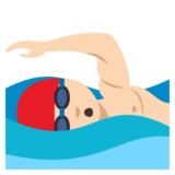 Person Swimming: Light Skin Tone on JoyPixels 3.1