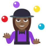 Woman Juggling: Medium-Dark Skin Tone on JoyPixels 3.1