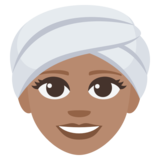 Woman Wearing Turban: Medium Skin Tone on JoyPixels 3.1