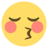 Kissing Face with Closed Eyes on JoyPixels 2.0
