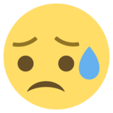 Sad but Relieved Face on JoyPixels 2.1