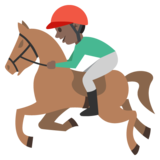 Horse Racing: Dark Skin Tone on JoyPixels 2.1