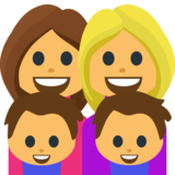 Family: Woman, Woman, Boy, Boy on JoyPixels 1.0