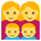 Family: Woman, Woman, Boy, Boy on JoyPixels 2.2