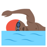 Person Swimming: Dark Skin Tone on JoyPixels 2.2