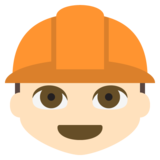 Construction Worker: Light Skin Tone on JoyPixels 2.2.4