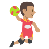 Person Playing Handball: Medium Skin Tone on JoyPixels 2.2.4
