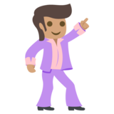 Man Dancing: Medium Skin Tone on JoyPixels 2.2.4