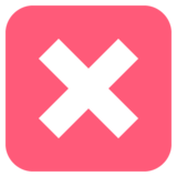 Cross Mark Button on JoyPixels 2.2.4