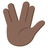 Vulcan Salute: Dark Skin Tone on JoyPixels 2.2.4