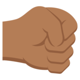 Right-Facing Fist: Medium-Dark Skin Tone on JoyPixels 2.2.4