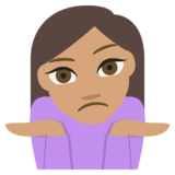 Person Shrugging: Medium Skin Tone on JoyPixels 2.2.4